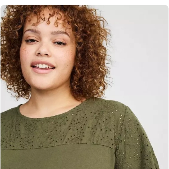 Olive Green Women's Top - Picture 4 of 6